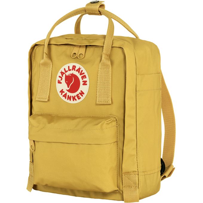 Fjallraven Kanken Mini Backpack - Lightweight Waterproof Daypack for Women & Men, Perfect for School, Travel & Outdoor Adventures | Kantarell Color