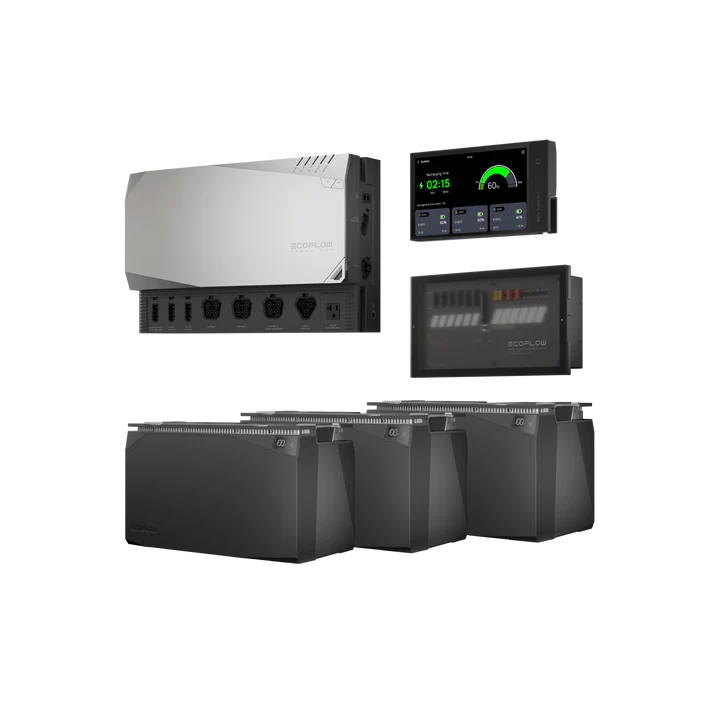 EcoFlow 15kWh Solar Power Kit - Portable Home Battery Backup System for Off-Grid Living, RV Camping & Emergency Power Outages