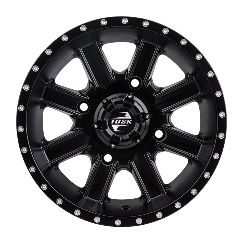TUSK 4/137 Cascade ATV Wheel 12x7 5.0 + 2.0 Matte Black for Can-Am Renegade 1000 X XC (2013-2025) - Durable Off-Road Wheels for Trail Riding & Mud Adventures