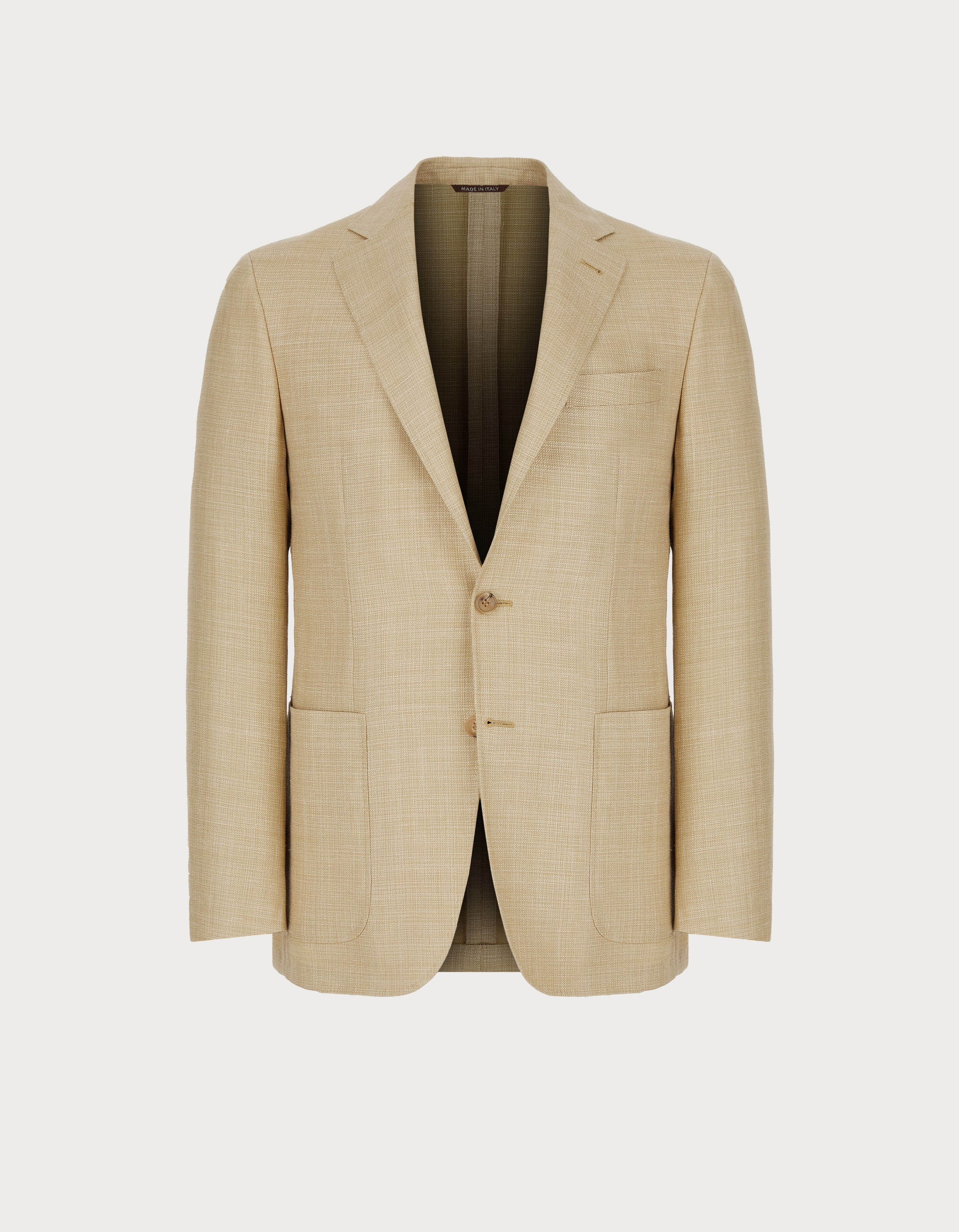 CANALI Men's Tan Solid Kei Sport Coat - Premium Slim Fit Blazer for Business & Casual Wear - Perfect for Office, Weddings & Special Events