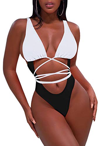 White Top and String Match Black Bottom