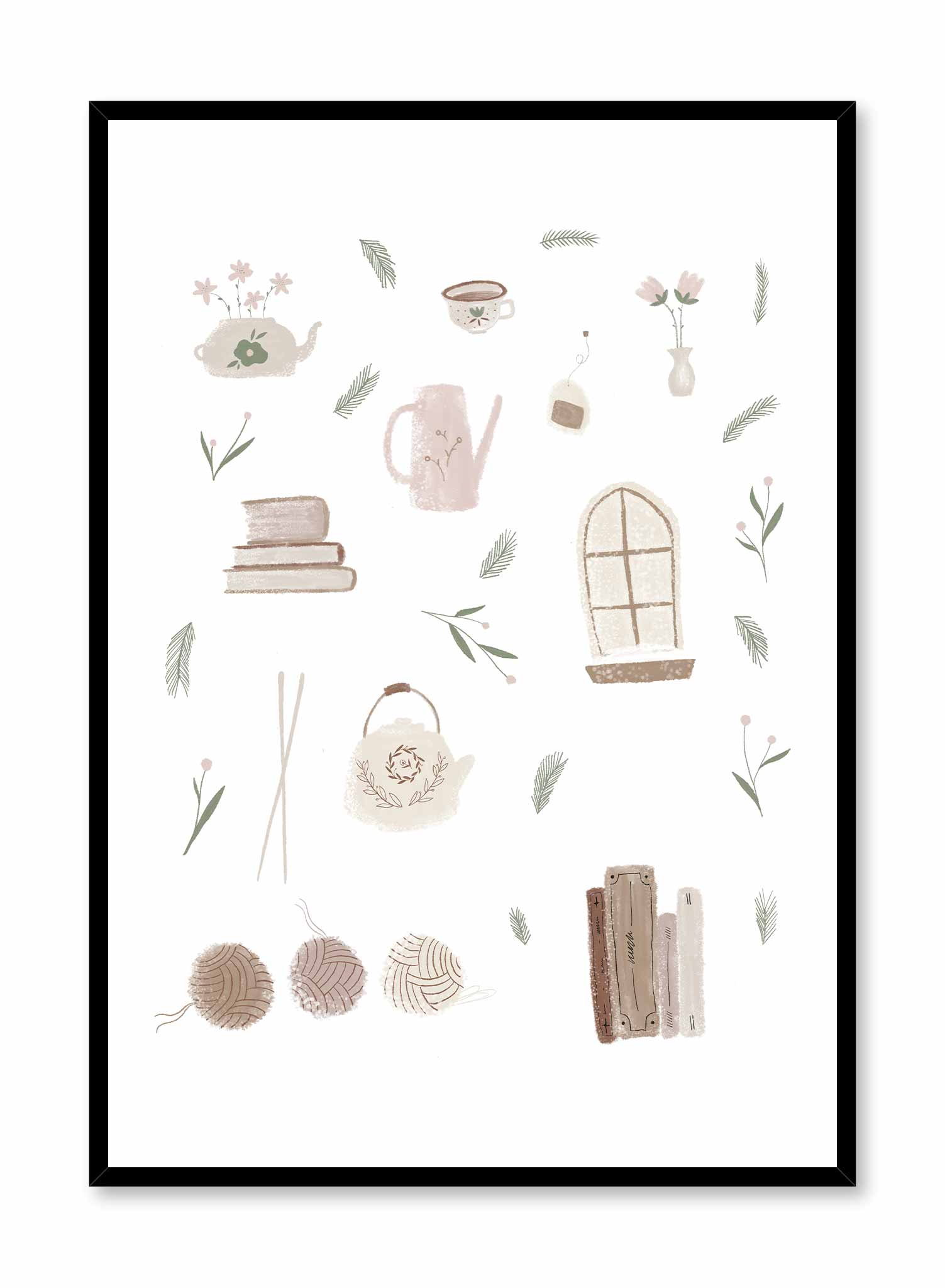 Introvert Bliss Poster - Minimalist Wall Art for Home & Office Decor - Perfect for Quiet Spaces, Bedrooms & Reading Nooks