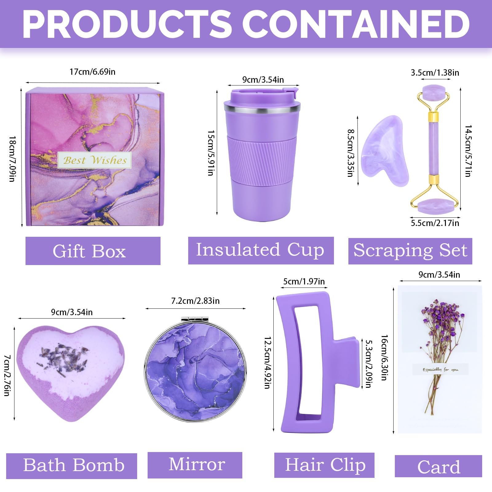 **Luxury Purple Gift Basket for Women - Birthday, Valentine's, Get Well, Spa Gifts for Girlfriend, Sister, Mom | Personalized & Unique Present Ideas | Perfect for Relaxation, Self-Care & Special Occasions**