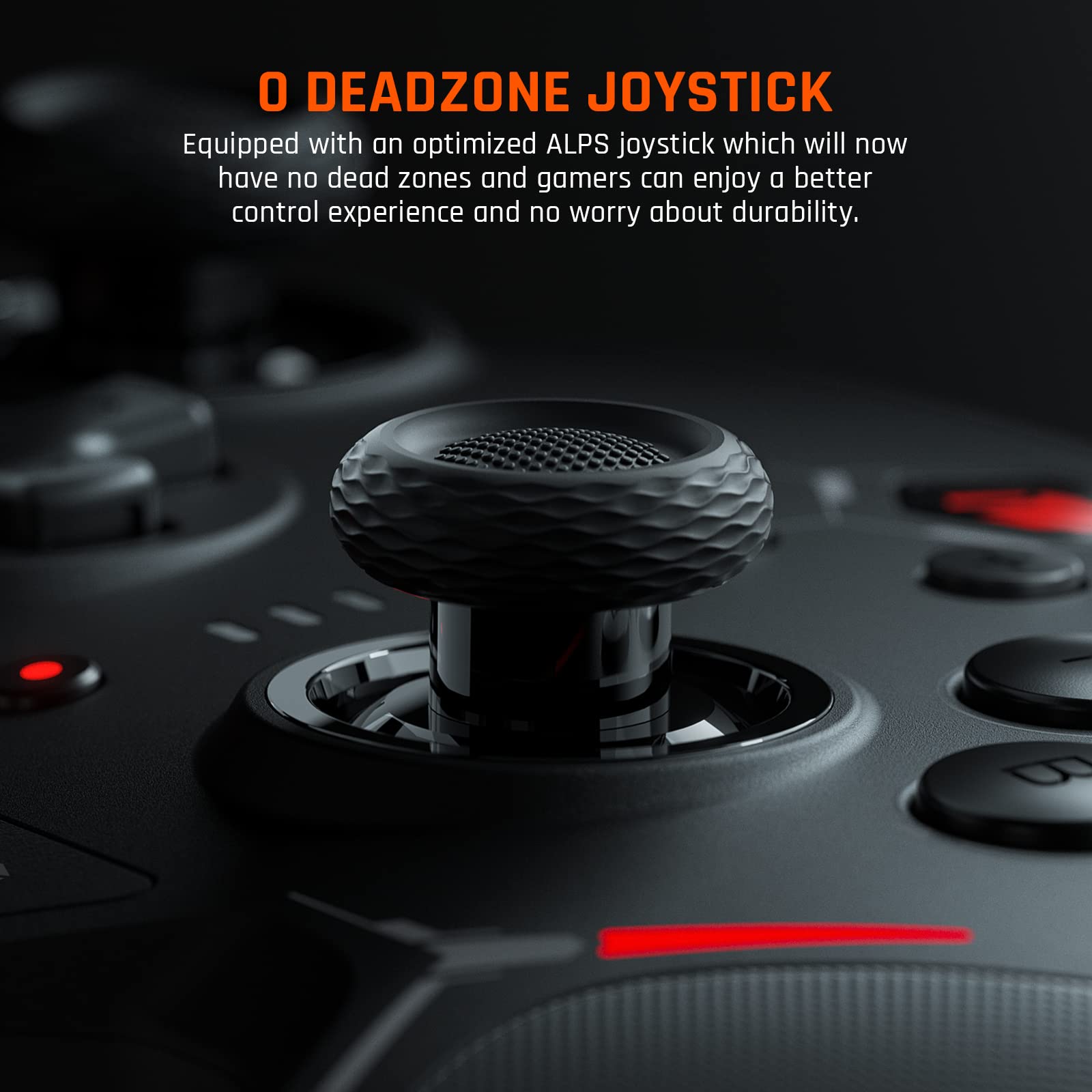 Wireless PC Gaming Controller with Custom Buttons, 6-Axis Gyro, Dual Shock, Macro & Turbo - Bluetooth Gamepad for Windows 10, Android, iOS, PC - Perfect for FPS, RPG & Racing Games