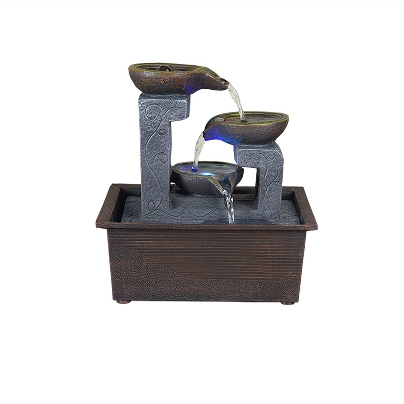Relaxing Desktop Water Fountain with Soothing Waterfall Sound - Feng Shui Lucky Indoor Water Feature for Home & Office Desk Decor | Perfect for Stress Relief, Meditation, and Creating a Peaceful Atmosphere