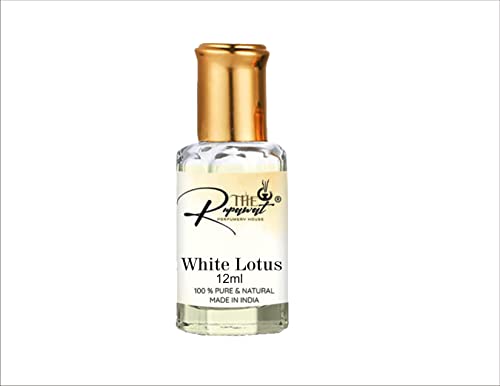RUPAWAT White Lotus Perfume Oil for Men & Women - Alcohol-Free Roll-On Attar, Long-Lasting Natural Fragrance (12ml) - Perfect for Daily Wear, Special Occasions & Gift Giving