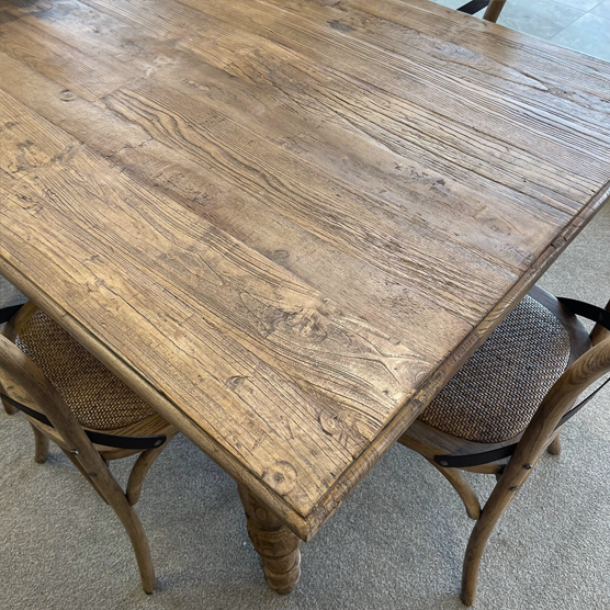 Patriarch Reclaimed Wood Dining Table 300cm - Rustic Farmhouse Style Large Dining Table for Family Gatherings & Entertaining