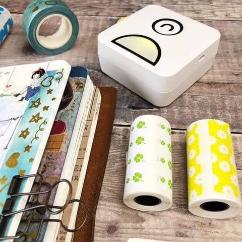 Poooliprint Sticky Labels 4 Rolls - Thermal Paper for Poooli Pocket Printer - Self-Adhesive Sticker Rolls for Labeling, Organizing & Crafting - Perfect for Home, Office & Small Business Use