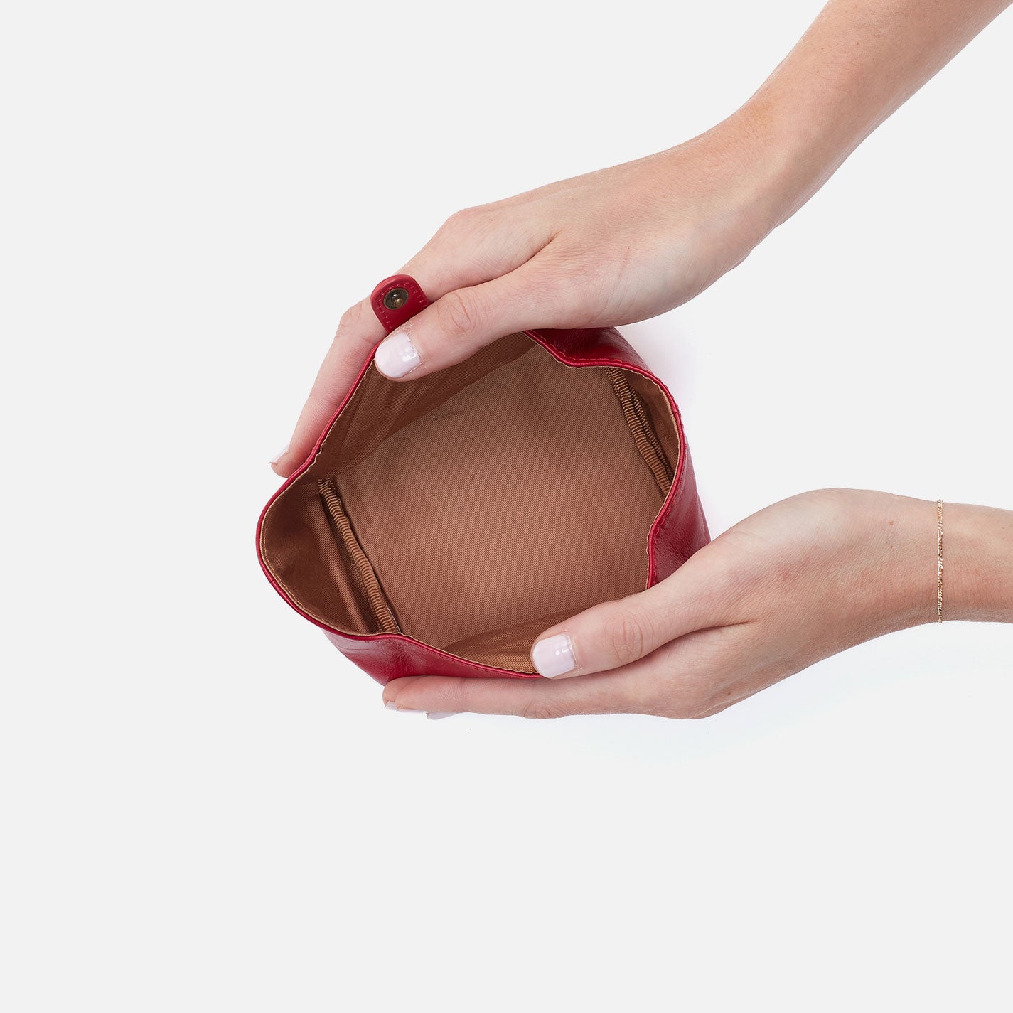 Premium Polished Leather Snap Pouch with Flame Design - Stylish & Secure Wallet for Everyday Use, Travel, and Parties