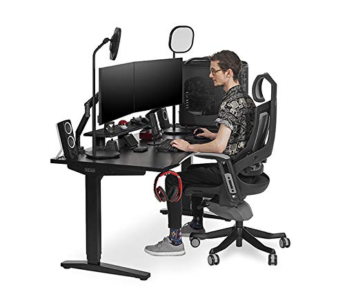UPLIFT Desk 15 Inch Dual Monitor Stand or Desk Shelf - Black | Space-Saving Home Office & Gaming Setup