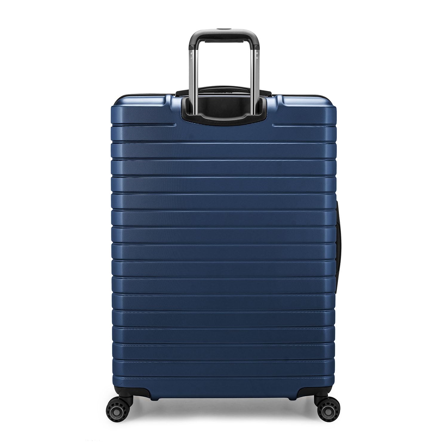 Traveler's Choice Archer Polycarbonate Hardside Spinner Luggage Set with Tie Down Straps - 29-Inch Checked Blue Suitcase for Air Travel & Vacation Packing