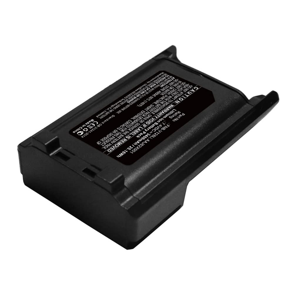 Synergy Digital 2-Way Radio Battery for Vertex VX-921 - 3400mAh Li-ion Replacement Battery (7.4V, FNB-V128Li Compatible) | Long-Lasting Power for Construction, Security & Outdoor Adventures