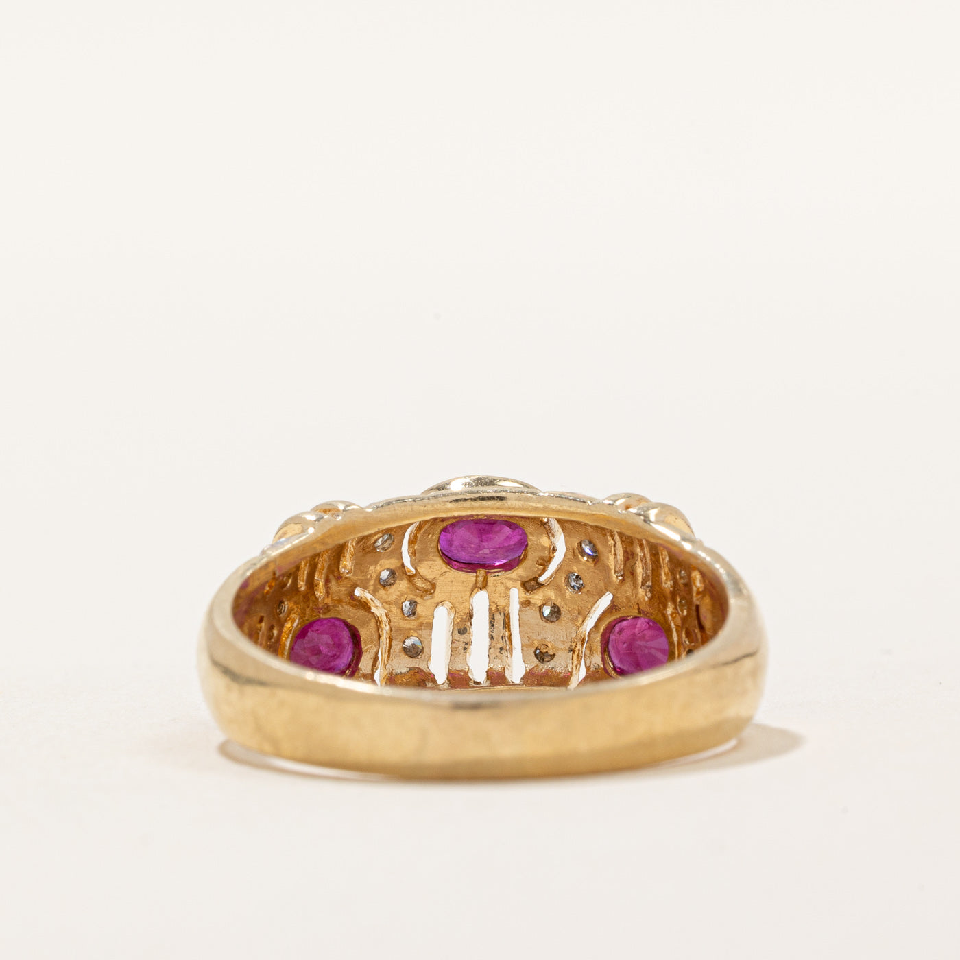Exquisite 0.75ctw Ruby & Diamond Ring with 0.12ctw Diamonds - Size 7.75 | Elegant Engagement, Anniversary or Gift Jewelry for Women | Perfect for Weddings, Parties & Special Occasions