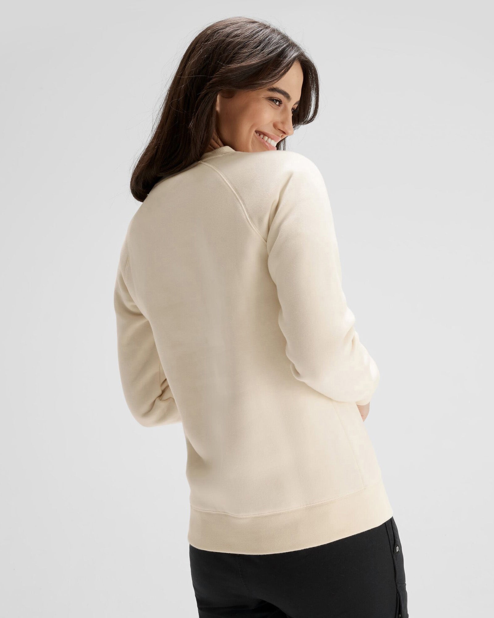 Women's Kathmandu Logo Crew Sweater - Soft Natural Cotton Pullover for Casual Wear & Outdoor Adventures