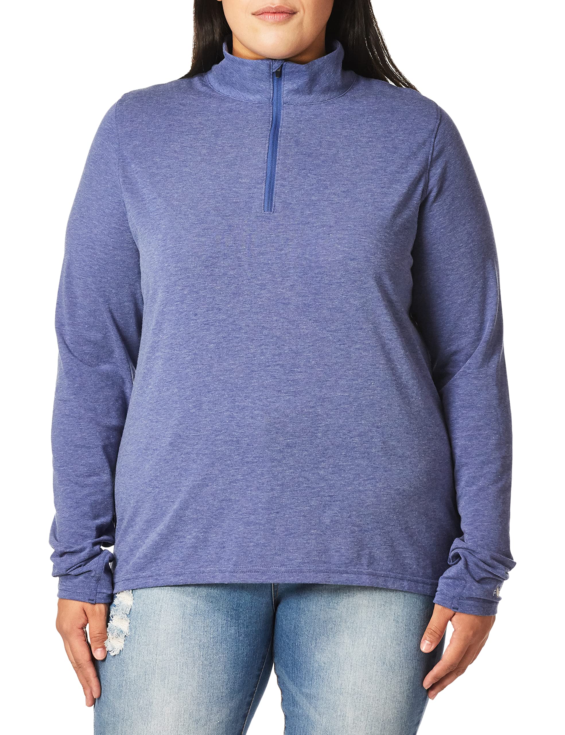 Carhartt Women's Force Delmont Quarter Zip Jacket - Lightweight Work Jacket with Moisture Wicking Technology for Outdoor Activities, Hiking & Casual Wear