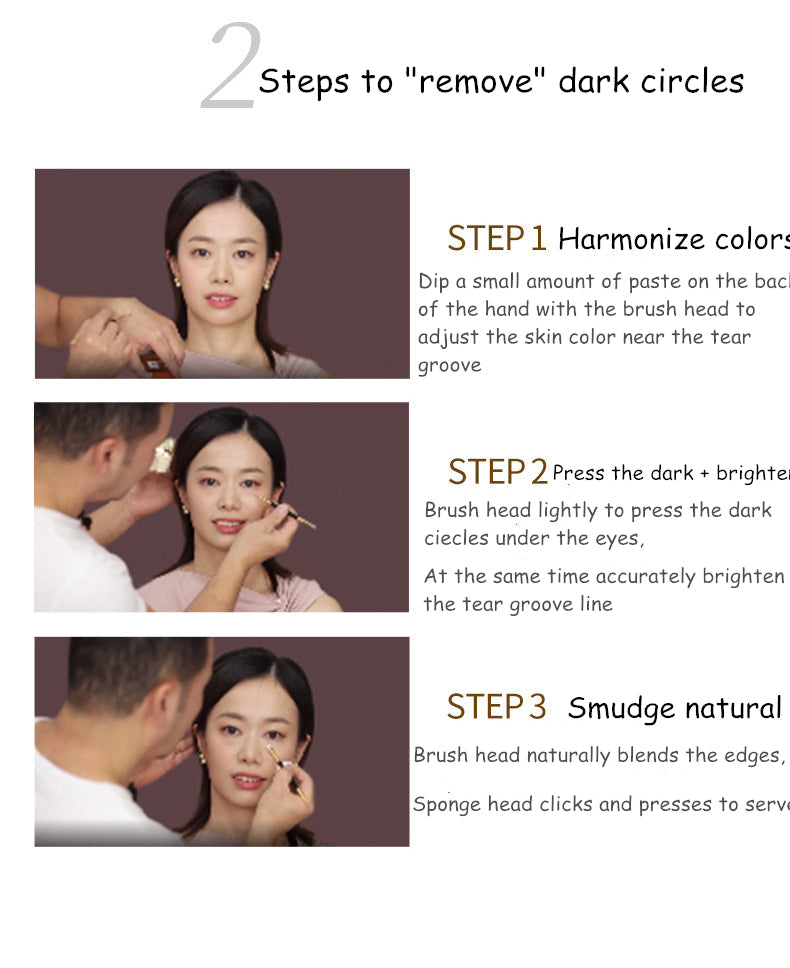 MAOGEPING Two Tone Full Coverage Concealer Cream - Waterproof & Long Lasting for Dark Circles & Blemishes - Perfect for Everyday Makeup & Professional Use
