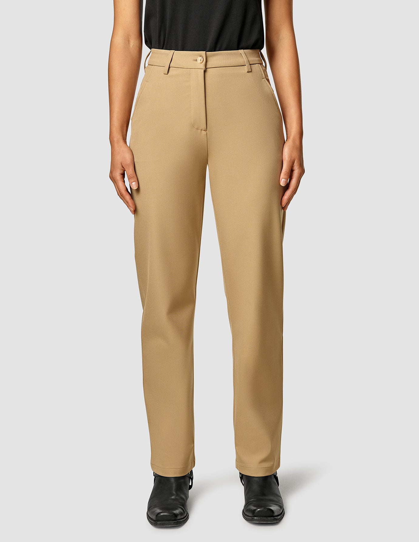 Essential Straight Fit Pants in Caramel - Perfect for Casual Wear, Office & Everyday Comfort