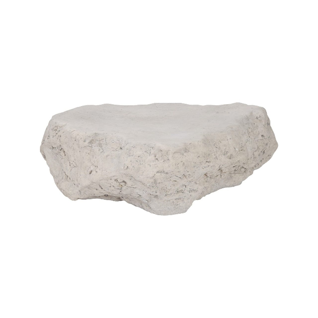 Natural Boulder Stone Pebble Coffee Table - Modern Concrete Side Table for Living Room, Patio & Outdoor Decor