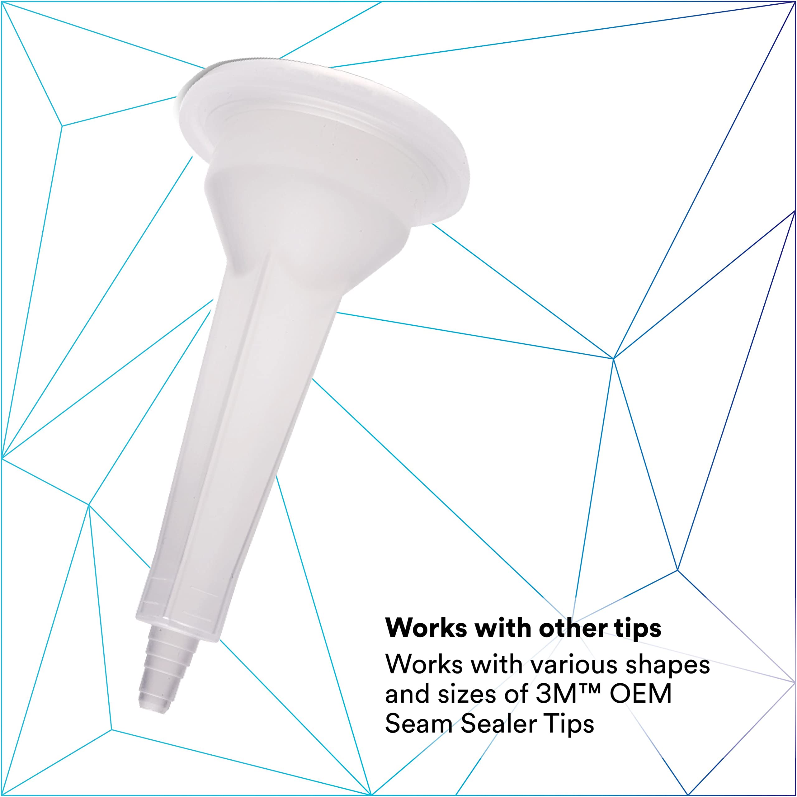 3M OEM Seam Sealer Tip Adapter 08206 - 6 Pack for One-Part Seam Sealers, Perfect Match for OEM Seams - Ideal for Automotive, Marine & RV Seam Sealing Applications