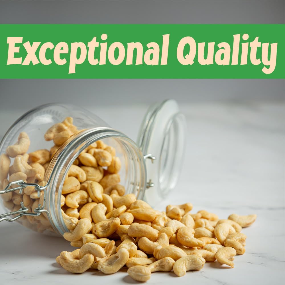 Premium Jumbo Cashews Roasted & Unsalted – 3 lb. Bag | Kosher Certified | High Protein, Vitamins & Minerals | Healthy Snack for Work, Travel & Parties | Gourmet Quality Nuts for Salads, Baking & Gifting