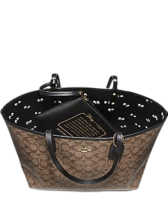Coach Disney X Reversible City Tote Bag - Snow White Eye Print | Fashionable Crossbody & Shoulder Bag for Women | Perfect for Work, Travel & Shopping