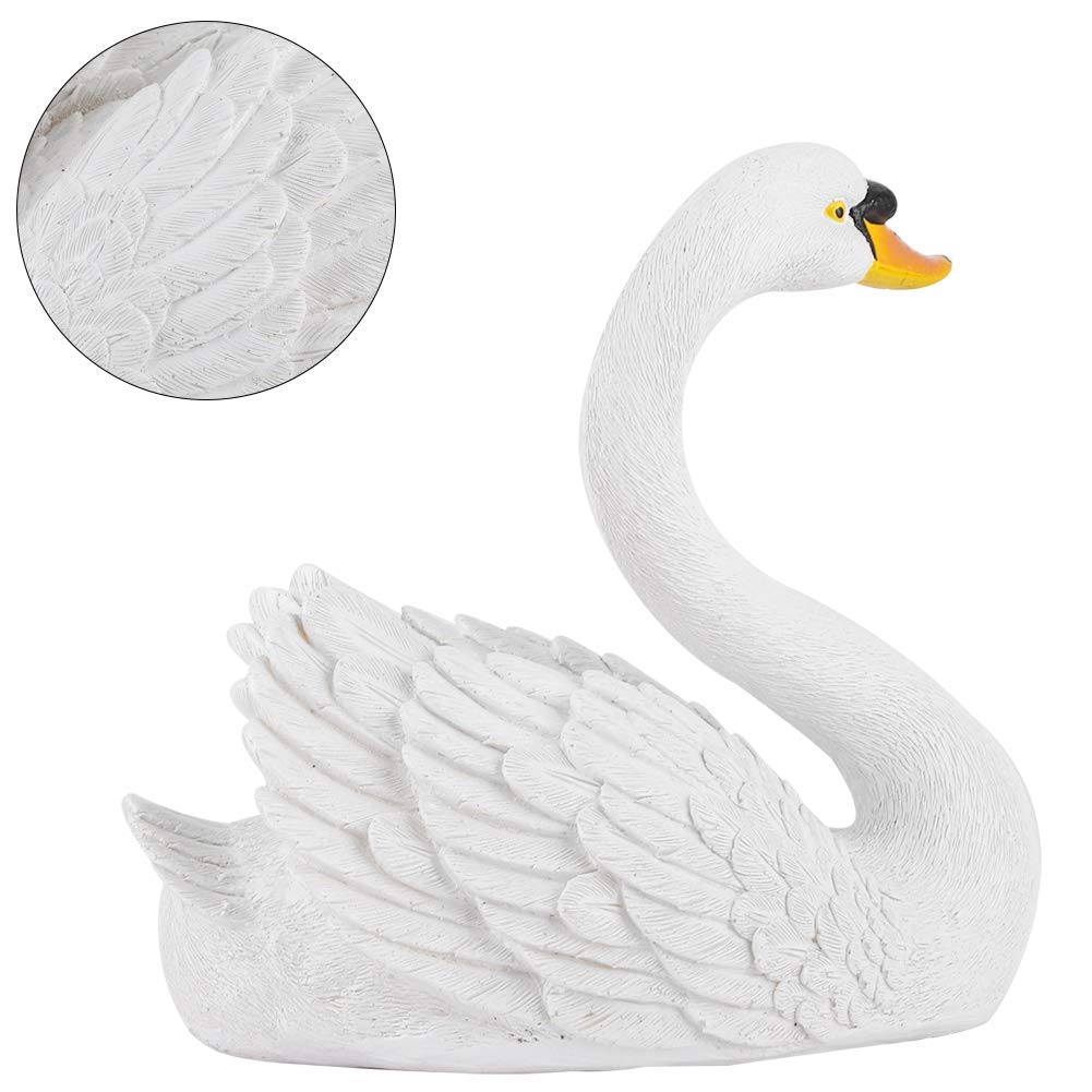 Floating Resin Swan Figurine - Elegant White Garden Ornament for Landscape, Yard, and Pond Decoration | Perfect for Outdoor Patio, Wedding Centerpieces, and Home Décor