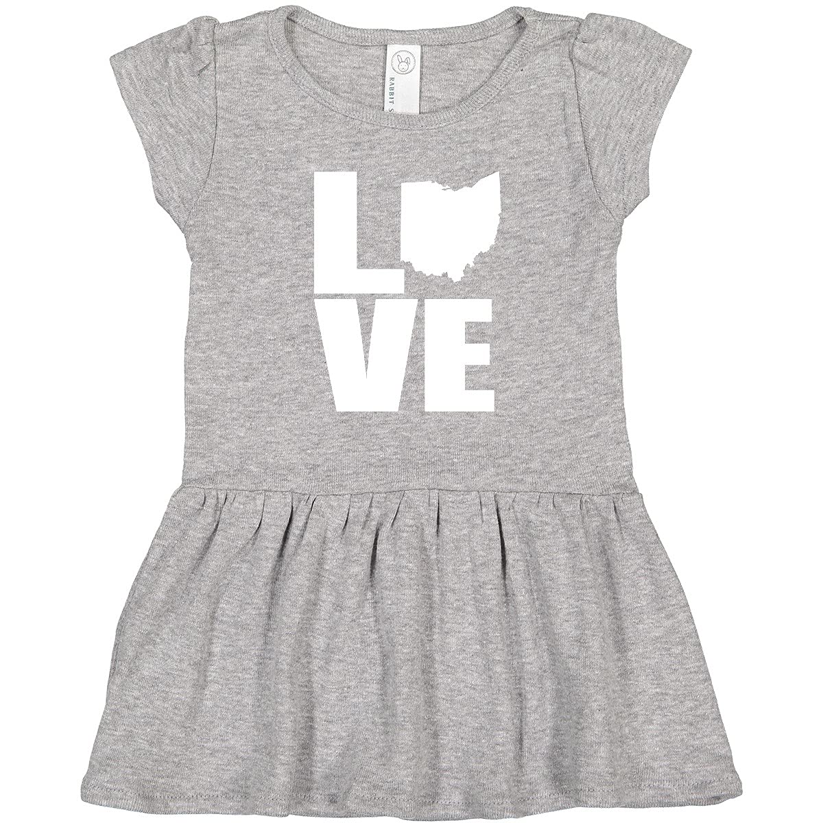 Inktastic Ohio Love Toddler Dress - Cute Graphic Tee for Baby Girls - Perfect for Playdates, Family Outings & Photo Shoots