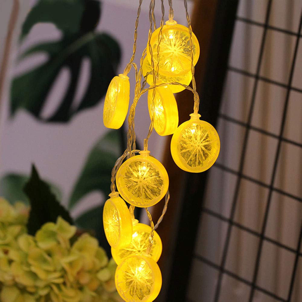Lemon Slice Shaped LED String Lights - 3 Pack Yellow Decorative Lights for Christmas Party, Home, Garden & Indoor Festive Decor | Perfect for Bedroom, Wedding, Patio & Holiday Lighting