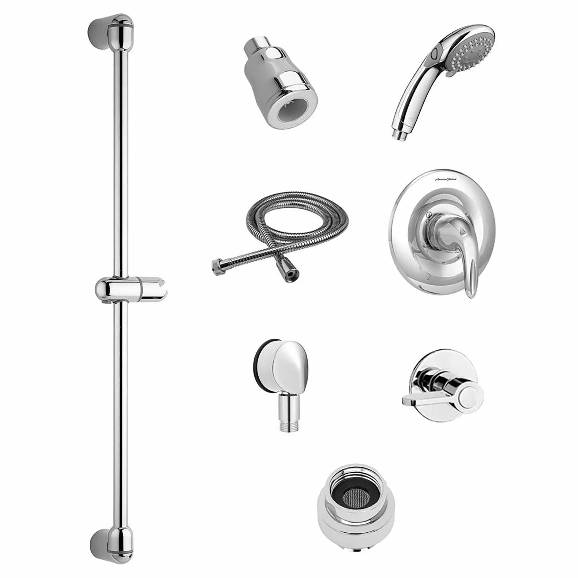 Commercial Shower System Trim Kit - 1.5 GPM/5.7 LPM with 36-Inch Slide Bar, Hand Shower & Showerhead - Perfect for Hotels, Gyms & Luxury Bathroom Upgrades