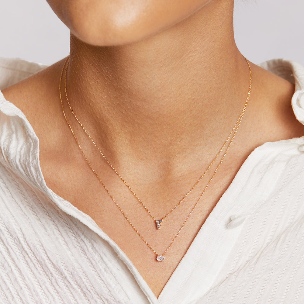 0.20ct Lab Grown Diamond Oval Pendant Necklace in 10k Gold - Elegant Jewelry Gift for Women, Perfect for Anniversary, Birthday & Special Occasions