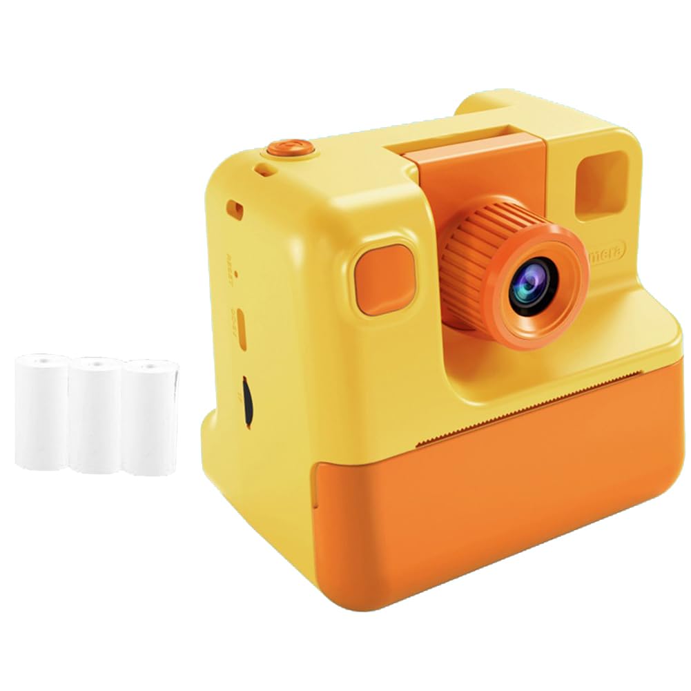 Osmond Kids Instant Camera - 1080P HD Digital Camera with Photo Print, Easy to Use Toy Camera for Children, Birthday Gift (Orange) - Perfect for Parties, Travel & Family Memories