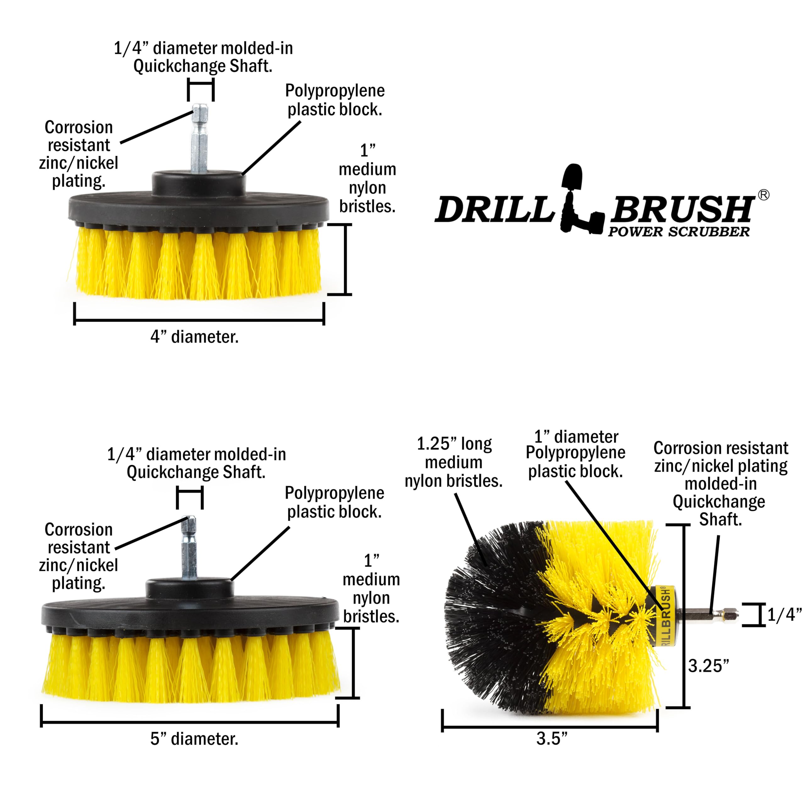 Tile and Grout Drill Brush - Cordless Power Scrubber for Deep Cleaning Bathrooms, Kitchens & Showers - Perfect for Grout Cleaning, Tile Scrubbing & Surface Restoration