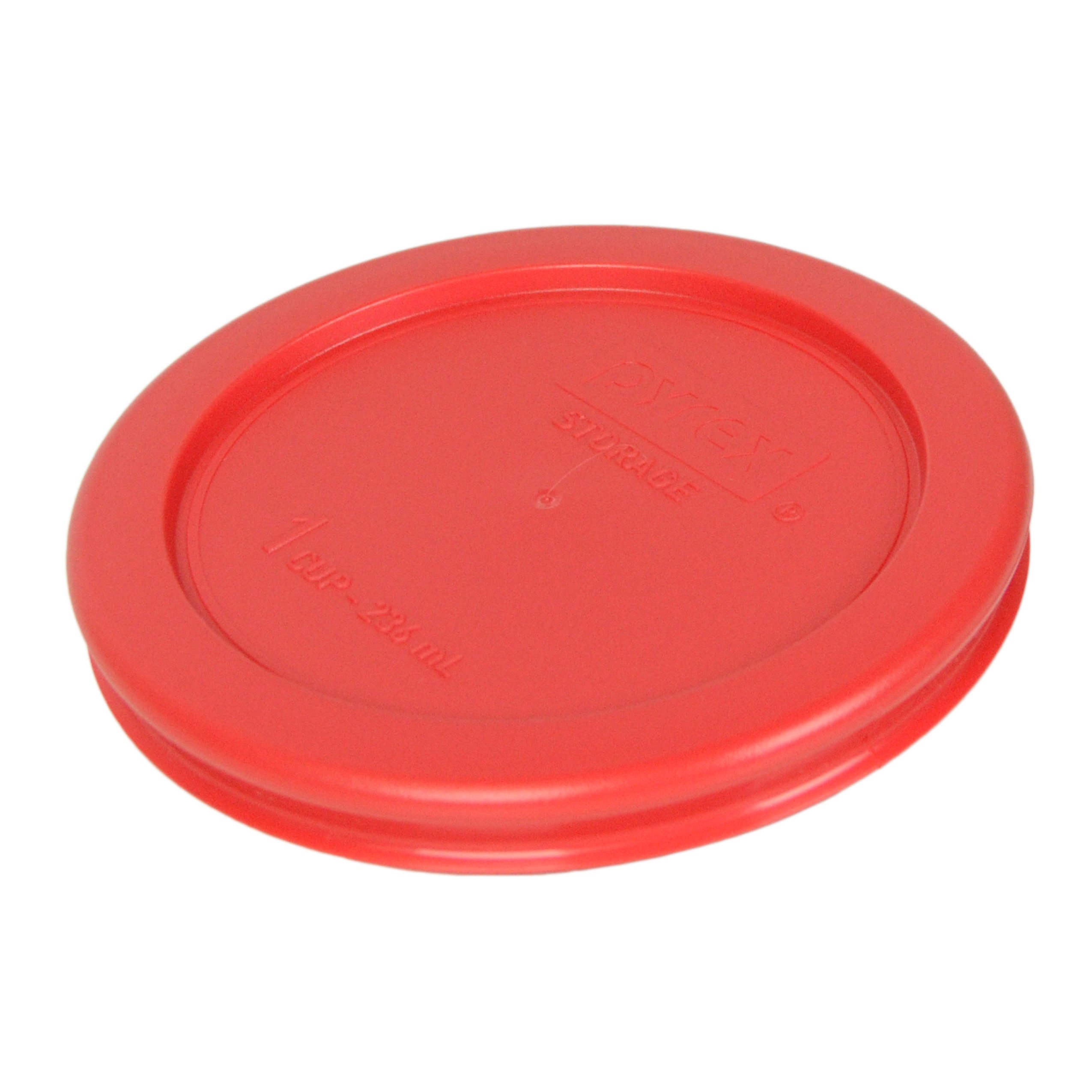 Pyrex 7202-PC 1 Cup Red Round Plastic Food Storage Container with Lid | BPA-Free, Microwave & Dishwasher Safe | Made in USA | Perfect for Meal Prep, Leftovers & Pantry Organization