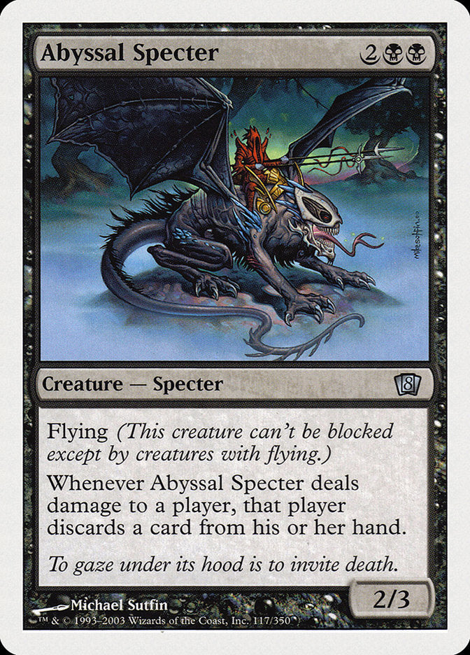 Abyssal Specter Magic: The Gathering Card [Eighth Edition] - Perfect for MTG Deck Building & Collector's Display