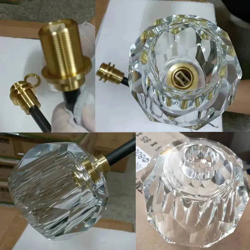 Crystal Chandelier Pendant Light - Elegant Glass Ball Ceiling Fixture for Dining Room, Bedroom, Living Room Decor