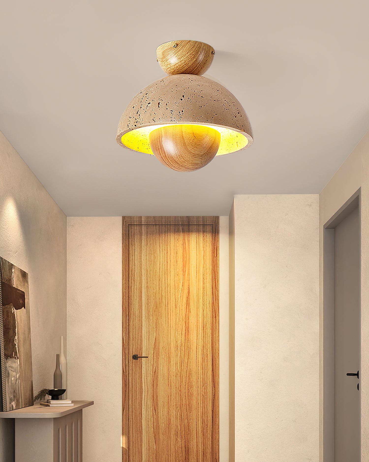 Modern Inverted Ceiling Lamp - Sleek LED Flush Mount Light Fixture for Living Room, Bedroom & Kitchen - Energy Efficient Home Lighting Solution