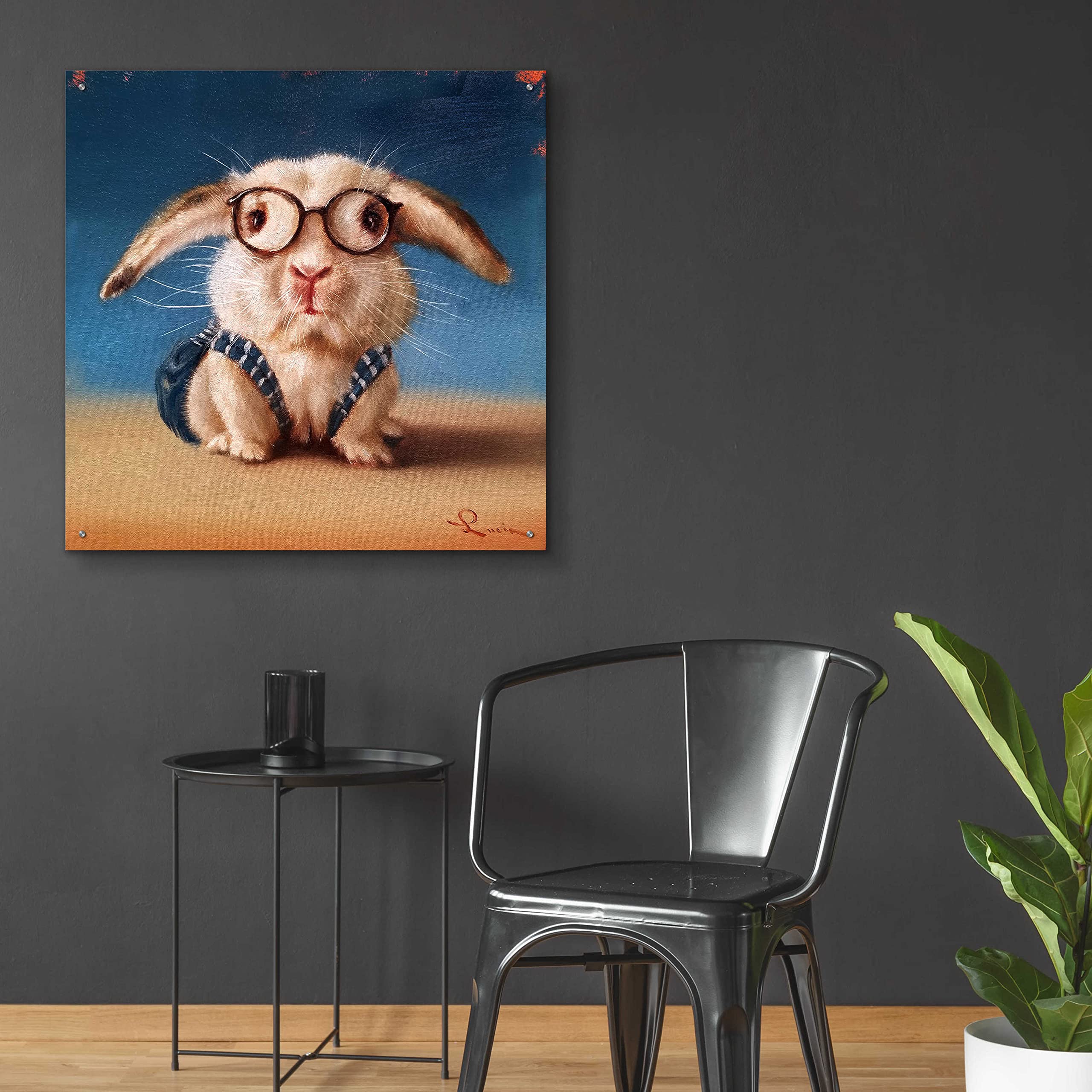 Lucia Heffernan 'Back to School' Acrylic Glass Wall Art - 36x36 Inch Modern Canvas Painting for Home & Office Decor | Perfect for Classrooms, Kids Rooms & School Themed Spaces