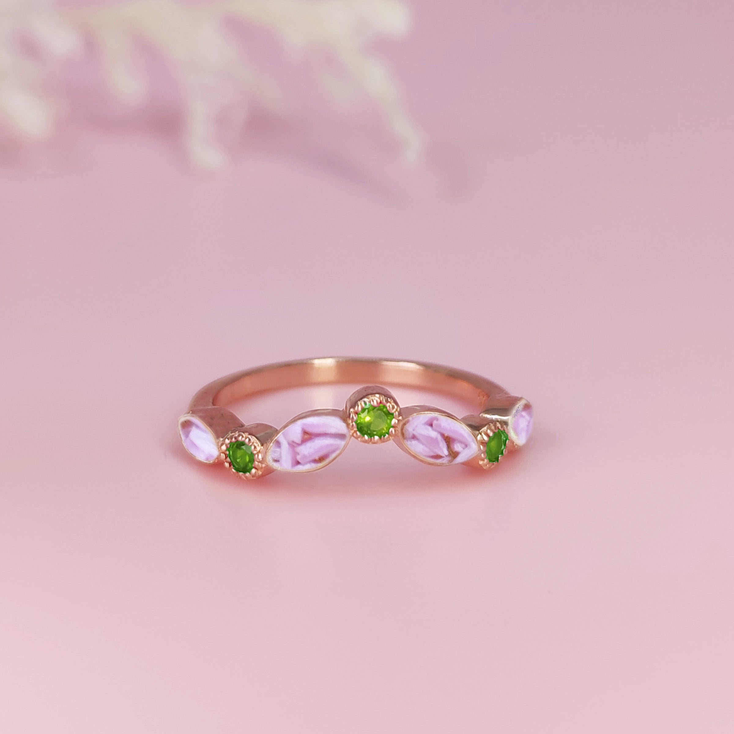 Celestial Embrace Birthstone Pregnancy Test Cap Ring - Elegant Keepsake for Baby Announcements & Gender Reveals | Perfect Gift for Expecting Moms