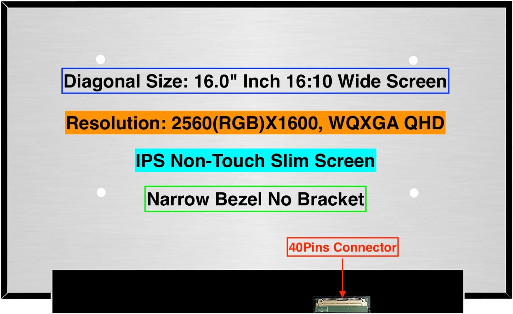 EM EMAJOR TECH Replacement Screen for Lenovo IdeaPad 5 Pro-16ACH6 (82L5) - QHD 2560x1600 Non-Touch LCD Display with Installation Tools - Perfect for DIY Screen Repair & Laptop Maintenance
