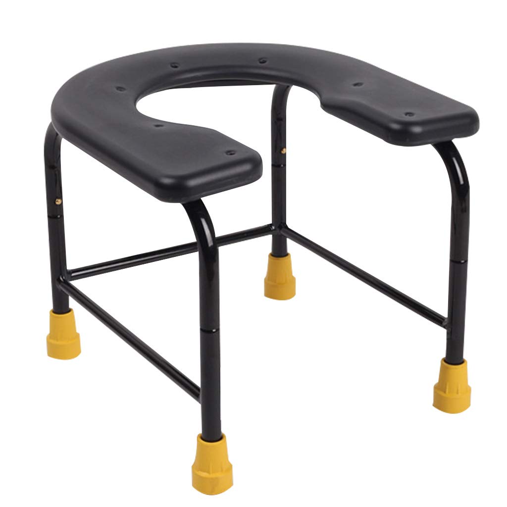 Non-Slip Potty Chair & Bedside Commode Seat - Lightweight Shower Bench for Seniors & Disabled Adults - Safety Steel Frame with Non-Slip Leg Pads - Tool-Free Assembly - Ideal for Elderly Care, Post-Surgery Recovery & Bathroom Safety