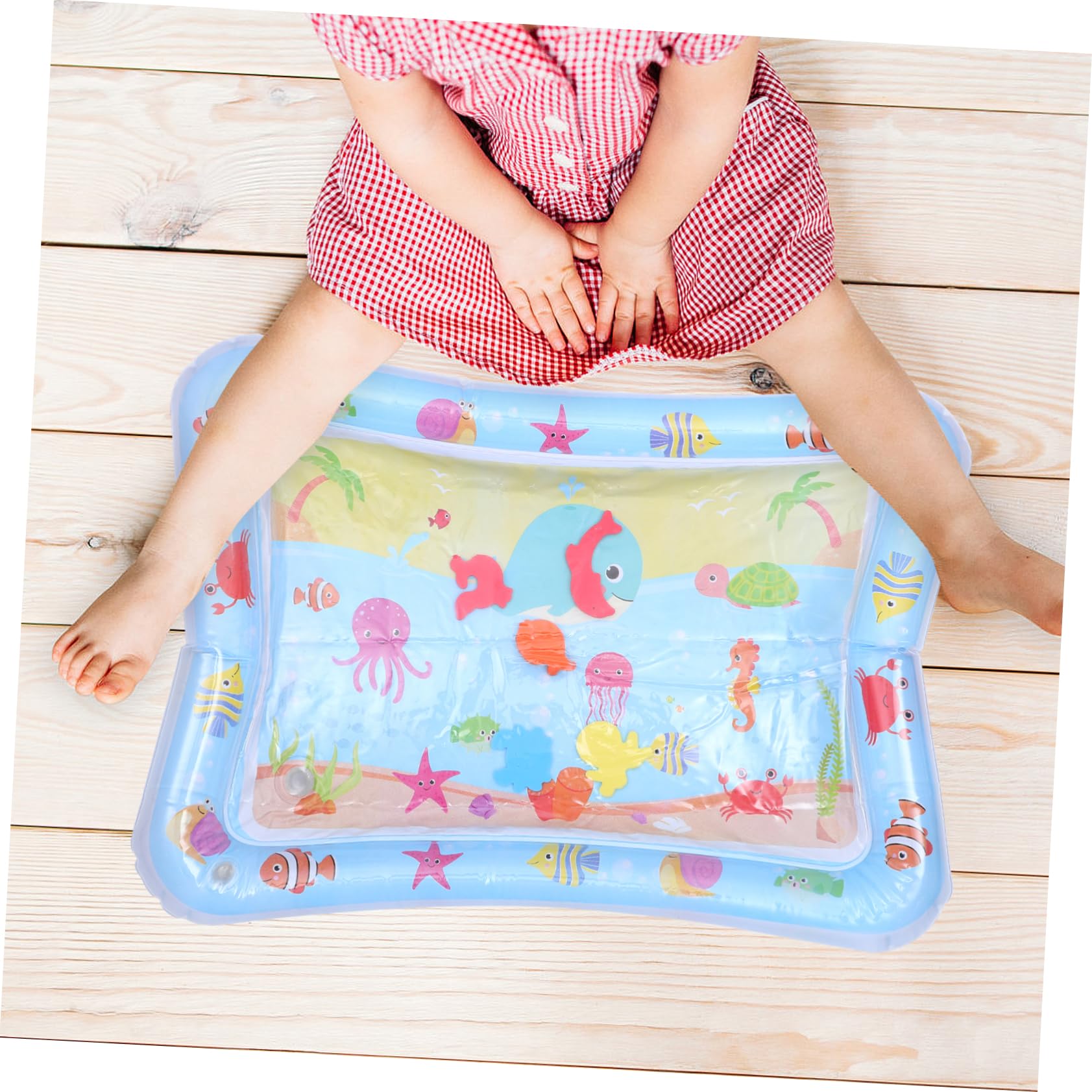 GREENADSCAPE Inflatable Water Cushion Mat - Durable PVC Bathtub Play Mat for Kids, Pool, Beach, and Outdoor Activities