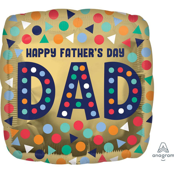 Happy Father's Day Foil Balloon - Premium Metallic Letter & Number Balloons for Birthday Party Decorations, Baby Showers, Graduation Celebrations