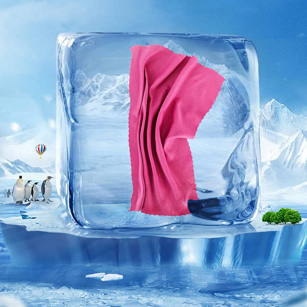 Large Cooling Towel with Box - Portable Travel & Workout Towel for Gym, Yoga, Cycling, Running, Hiking - Quick Dry & Sweat Absorbent Fitness Neck Towel for Outdoor Sports & Hot Weather