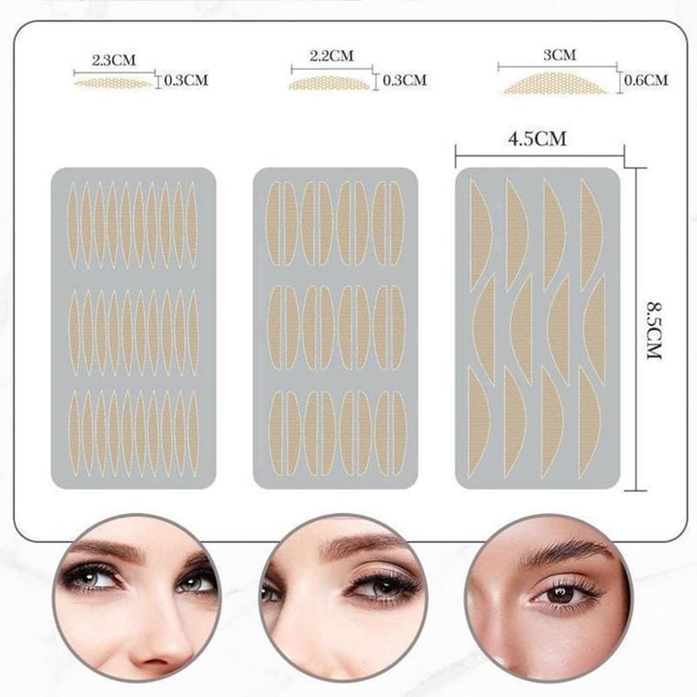 Surakey 120 Pcs Double Eyelid Tape - Glue-Free Eyelid Stickers for Monolids, Instant Eye Lift, 24-Hour Hold, Waterproof & Invisible Eye Enhancer with Applicator - Perfect for Daily Makeup, Cosplay, and Asian Eye Contouring