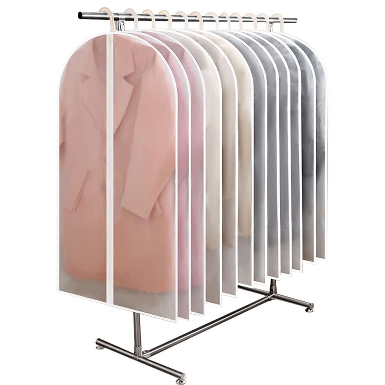 Premium Clear Garment Bags for Travel - 2 Pack Hanging Suit Bags (23.6