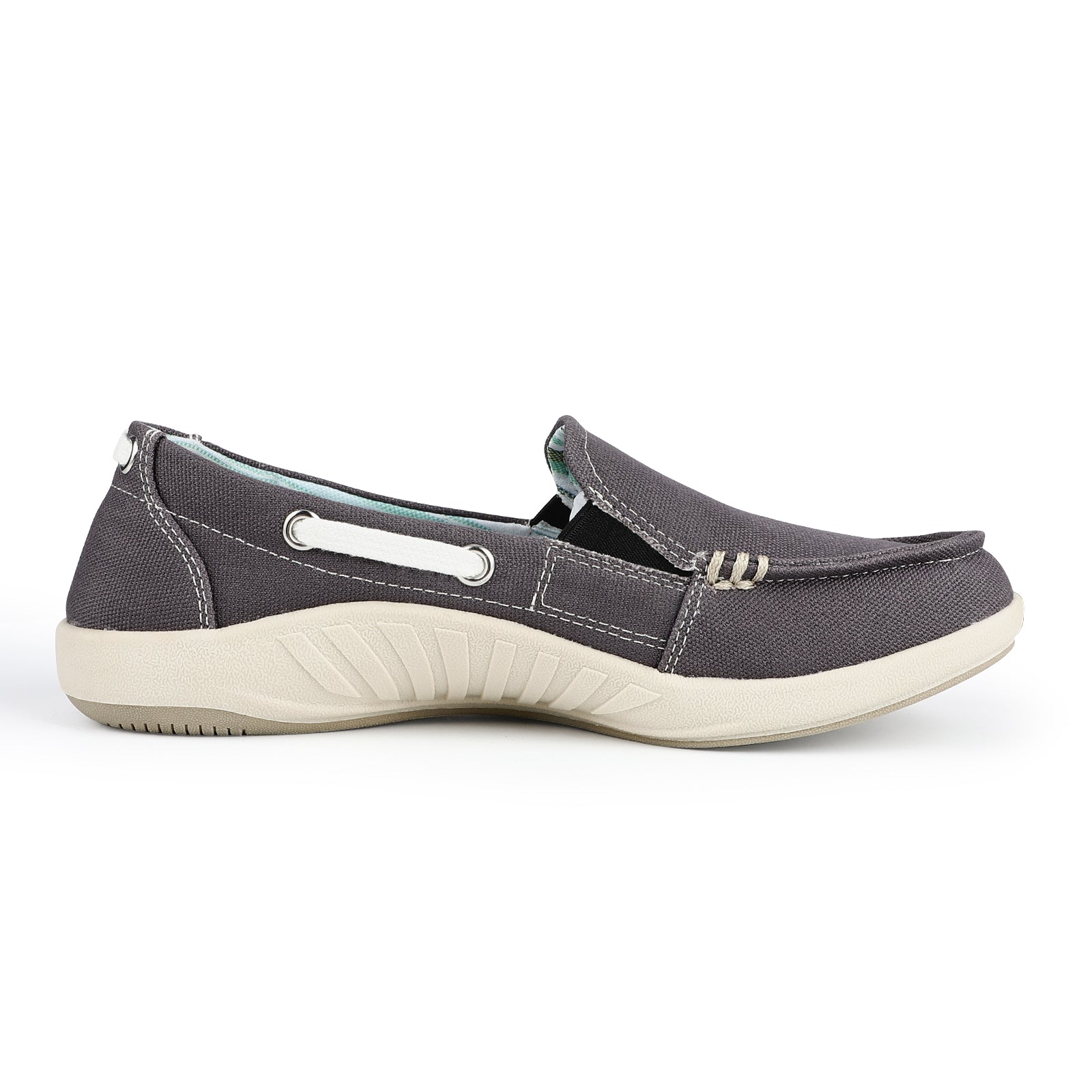 Women's Comfortable Canvas Loafer Shoes - Casual Slip-On Flats for Walking, Work & Travel - Breathable & Lightweight Everyday Shoes