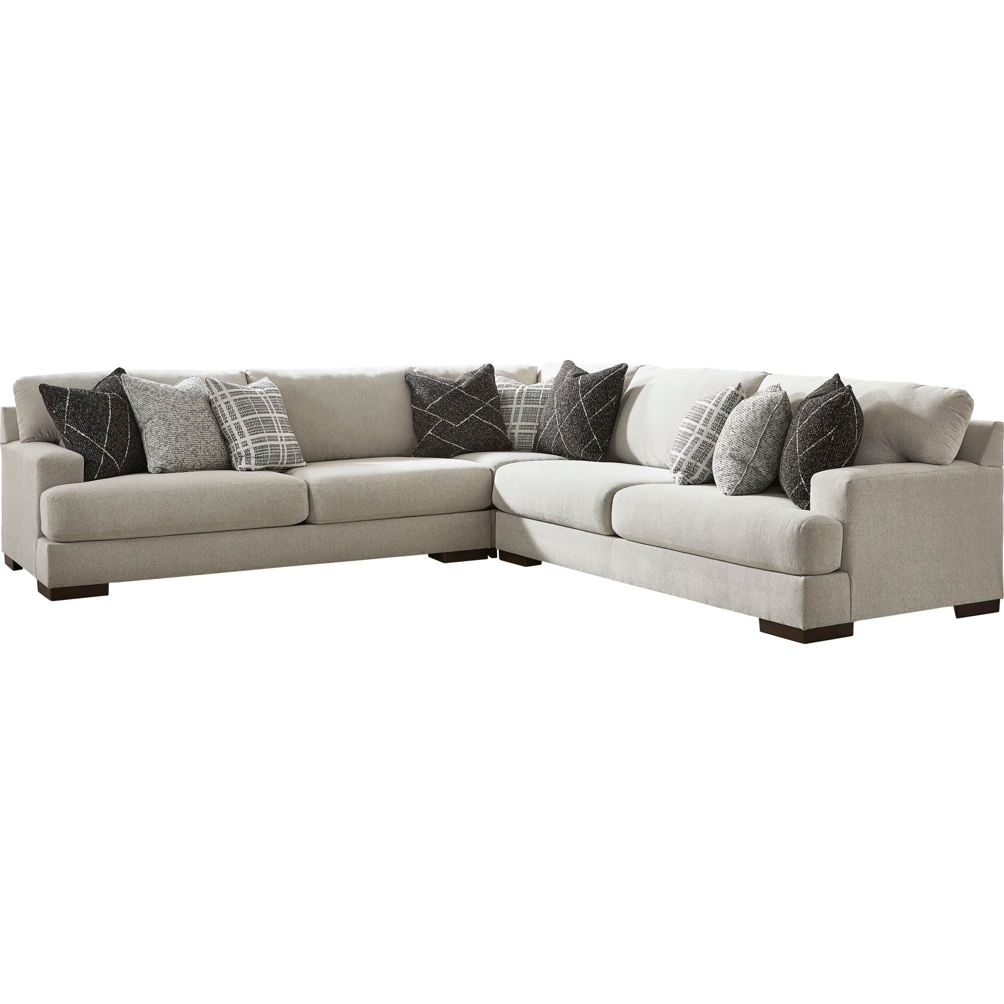 Artsie 3-Piece Modular Sectional Sofa Set - Modern L-Shaped Couch with Chaise Lounge for Living Room, Family Room & Apartment Decor