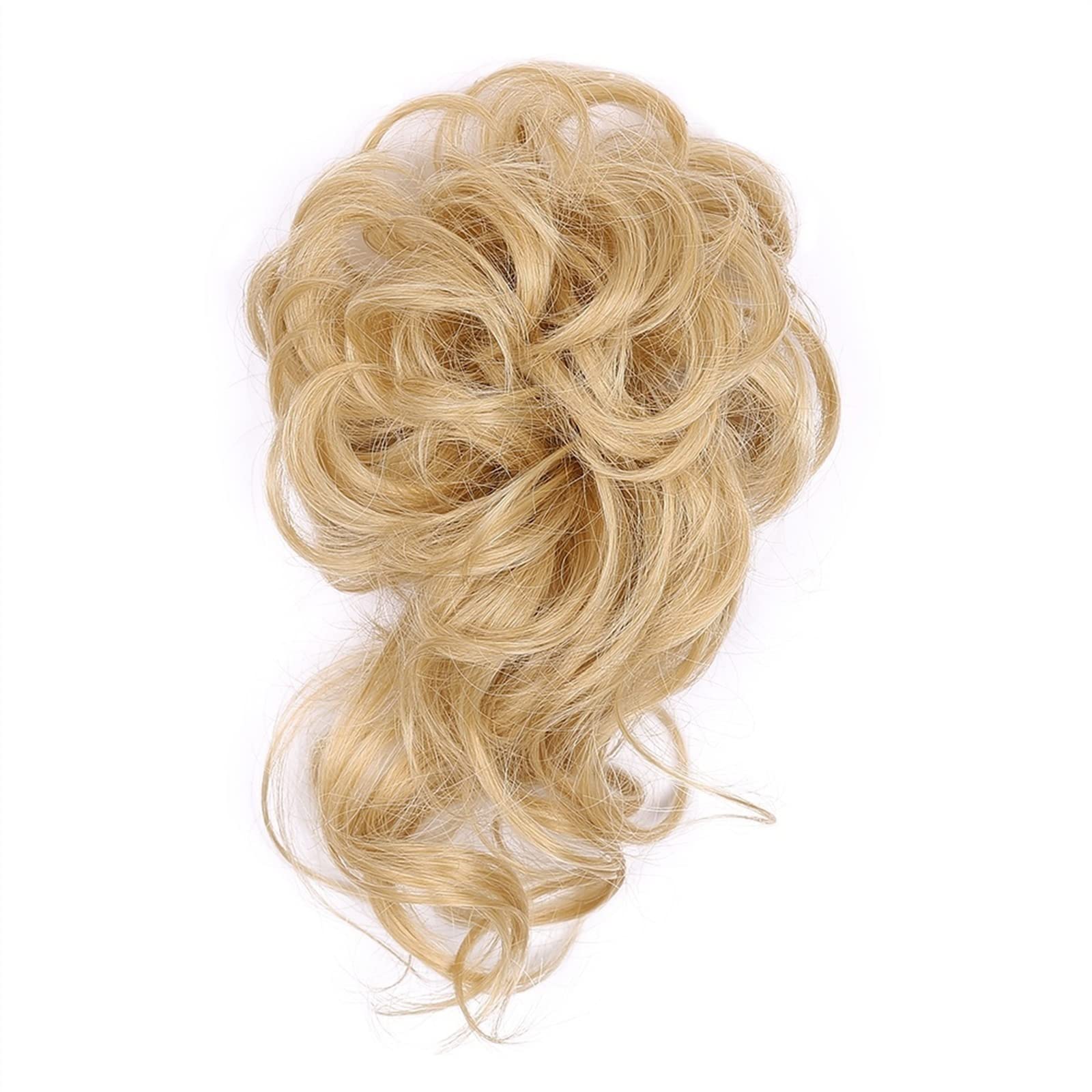 Clip in Claw Chignon Hair Piece - Long Wavy Tousled Updo Ponytail Extension with Elastic Bands - Messy Bun Scrunchle for Women - Perfect for Parties, Weddings & Everyday Styling (Choose Your Color)
