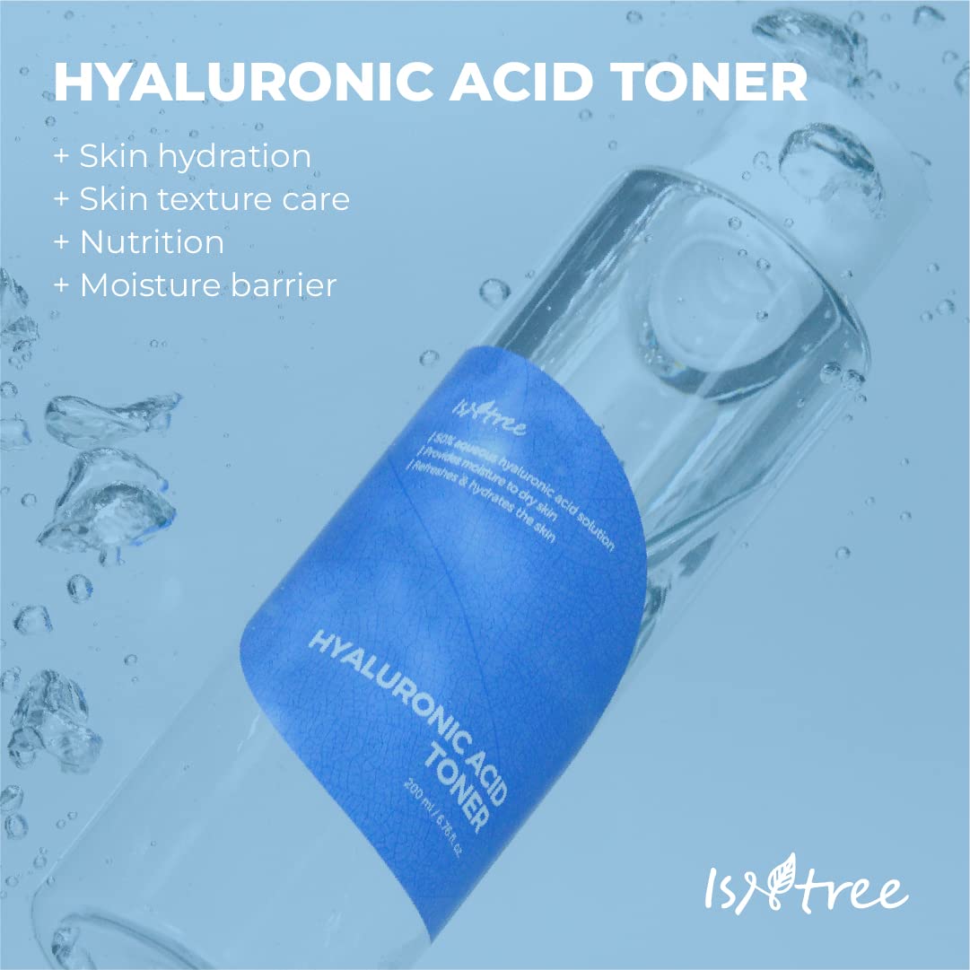 ISNTREE Hyaluronic Acid Toner 200ml (6.76 fl oz) - Hydrating Facial Toner for Dry, Oily & Sensitive Skin | Lightweight, Soothing Formula with Hyaluronic Acid | Refreshing Daily Skincare Routine | Perfect for Morning & Night Use
