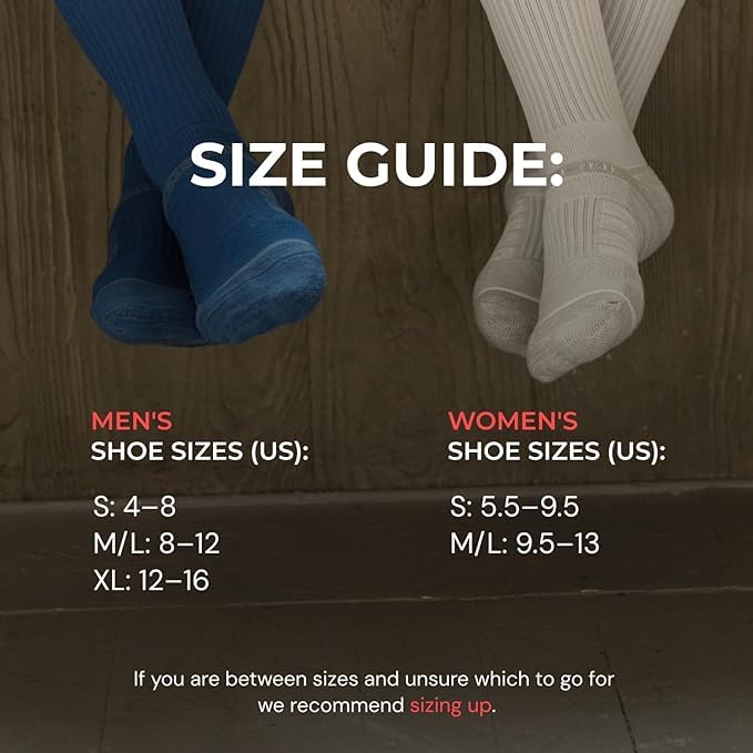 Strideline Basic Crew Socks 8-Pack - Quad-Ply Yarn Padding, Direct Compression & Zoned Cushioning for All-Day Comfort - Perfect for Running, Hiking, Gym & Everyday Wear